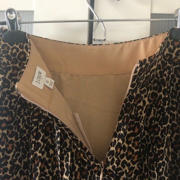 JCrew Factory Leopard pleated midi skirt. - Picture 9 of 10